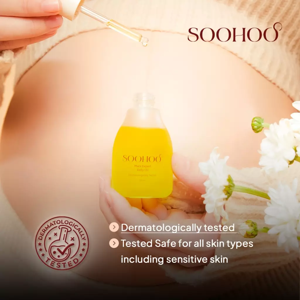 Soohoo Vegan Truffle Mark Expert Belly Oil - Minyak Penghilang Stretch Mark Ibu Hamil dan Menyusui