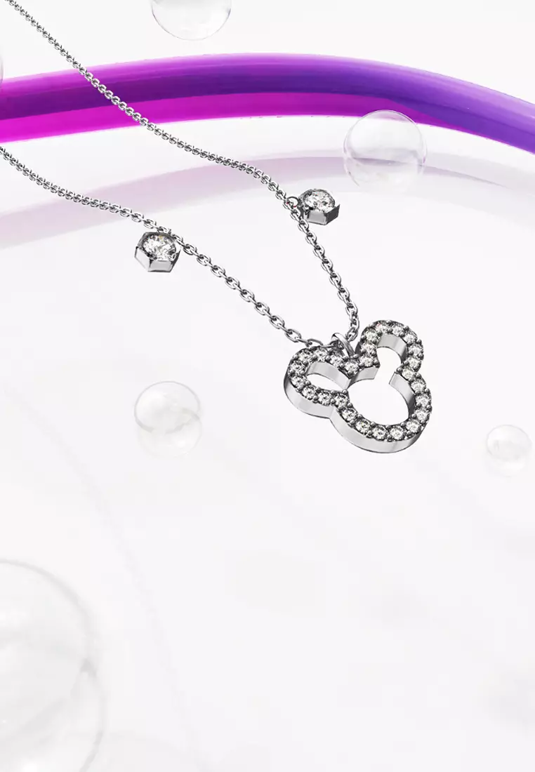 Mickey Silhouette Pendant Necklace Embellished With SWAROVSKI® Crystals