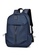 Lara blue Men's Plain Water-proof Wear-resistant Nylon Zipper Backpack - Blue E6F7CAC743DFA9GS_1