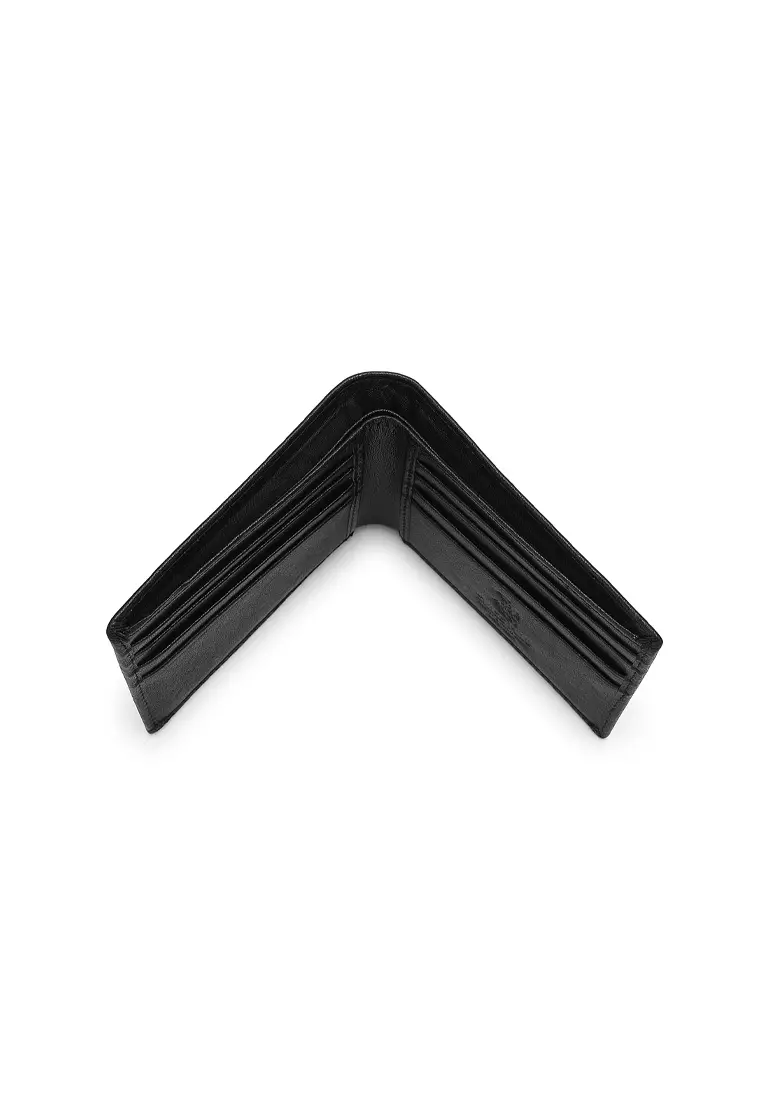 Men's Genuine Leather RFID Blocking Fortune Wallet - Black