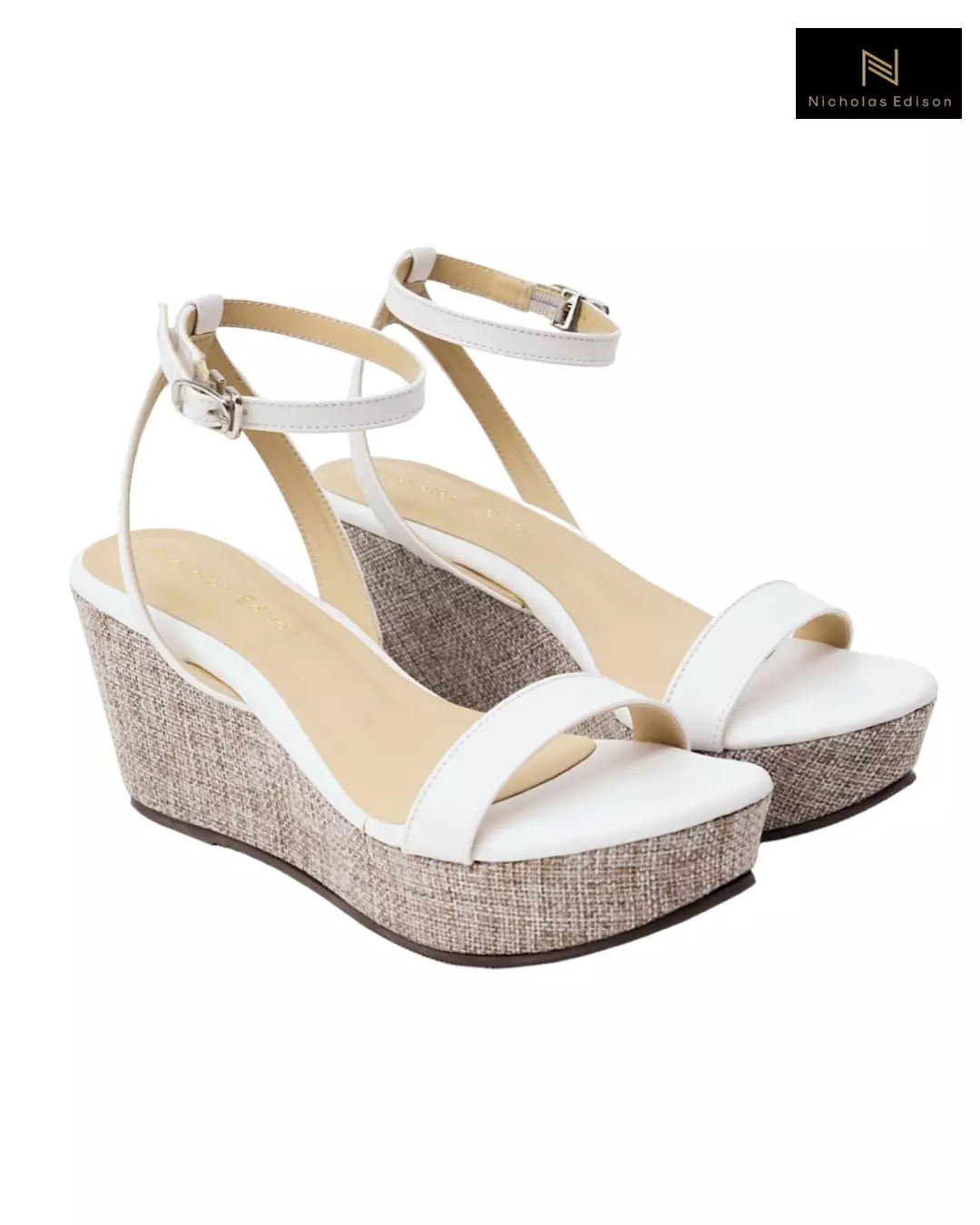 Nicholas Edison Wedge Zafir White