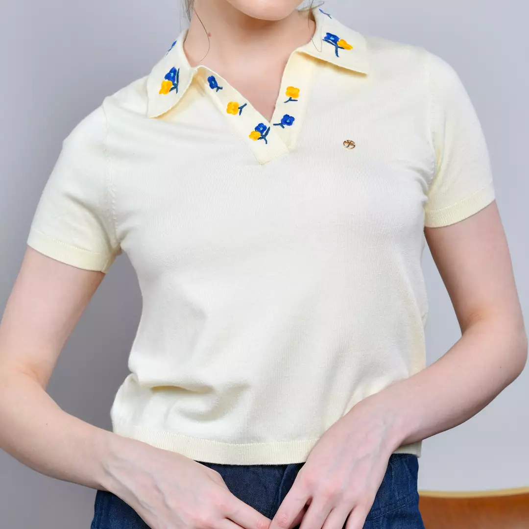Triset Casual Pakaian Wanita Polo Knit Top - TM500093003