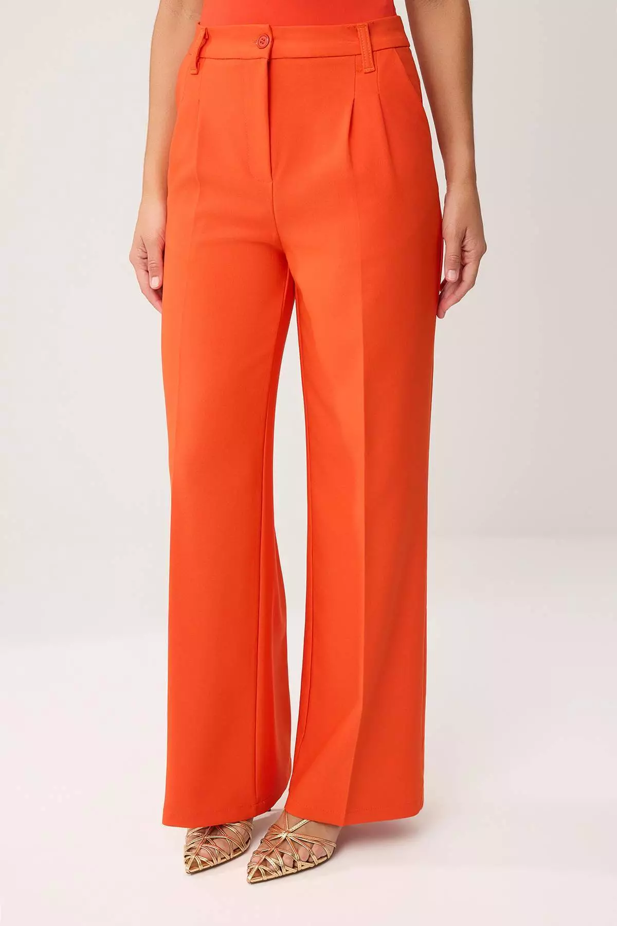 Pomegranate Flower Pleated Wide Leg Pants Twoaw25Pl19