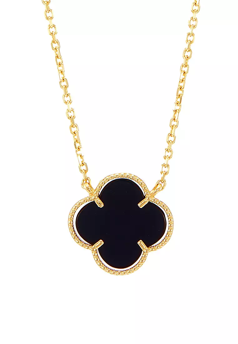 HABIB Black Onyx Necklace in 585/14K Yellow Gold PALF 81