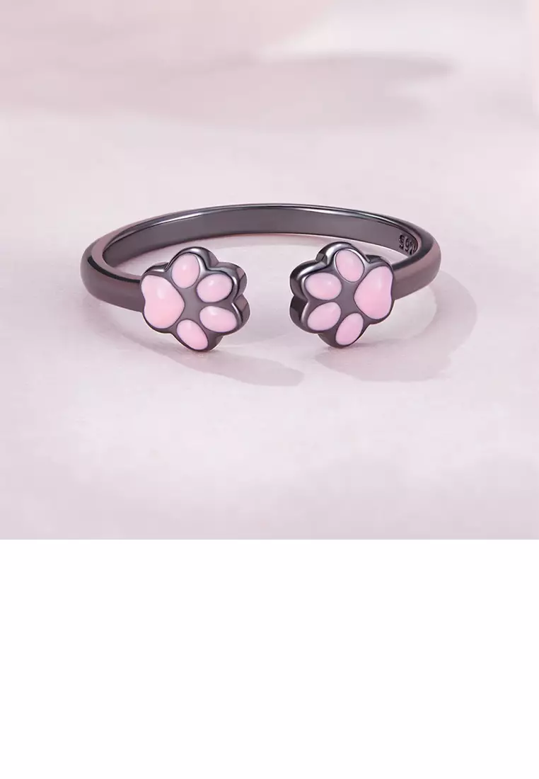 Buy Glamorousky 925 Sterling Silver Plated Black Cute Sweet Pink