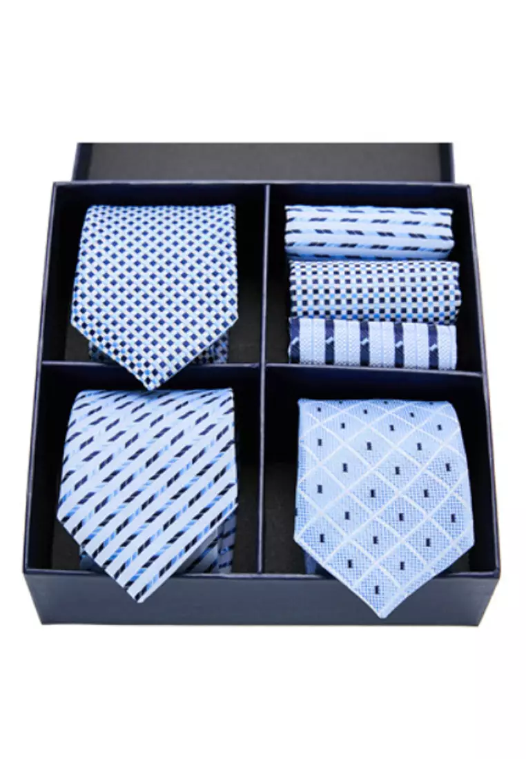 Buy Kings Collection Tie, Pocket Square 6 Pieces Gift Set (PHKCBT2094 ...