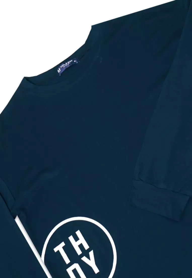 LTC57 lv evo waist navy kaos lengan panjang hijab ladies