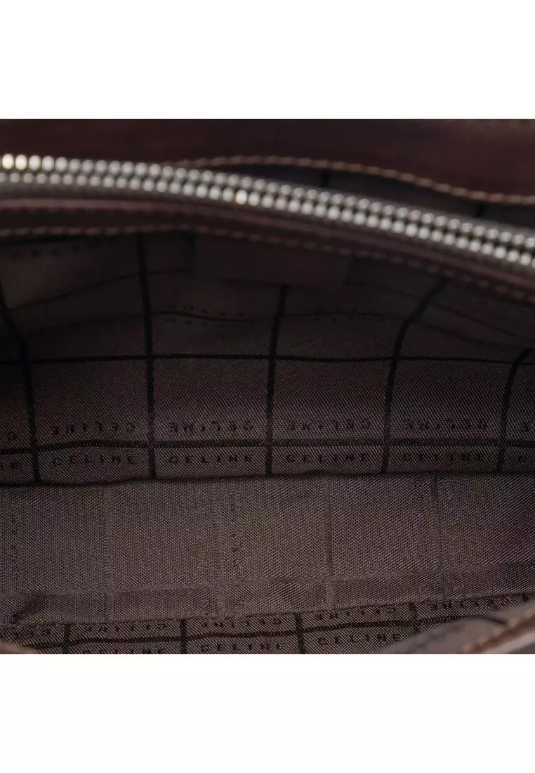 Pre-Loved Celine C Macadam Suede Handbag