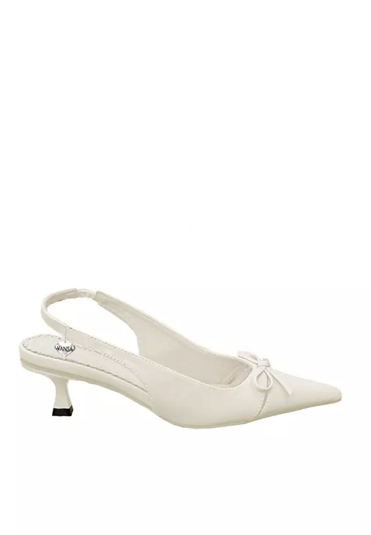 Discount on Twenty Eight Shoes  shoes - SKU: VANSA Shiny Patent Pointed-toe Bow Low Heels VSW-H-206