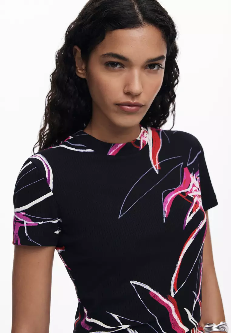 Abstract floral T-shirt