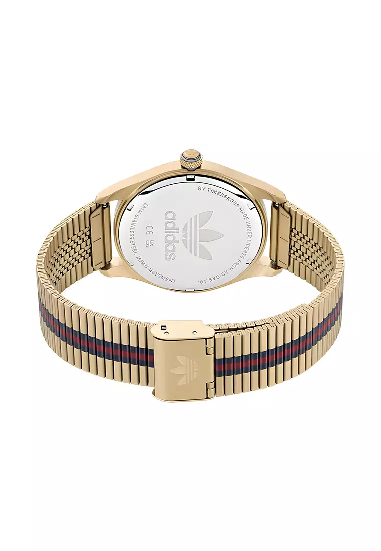 Adidas Gents Watch Code Four - Jam Tangan Analog Pria - Gold Stainless Case - AOSY23530