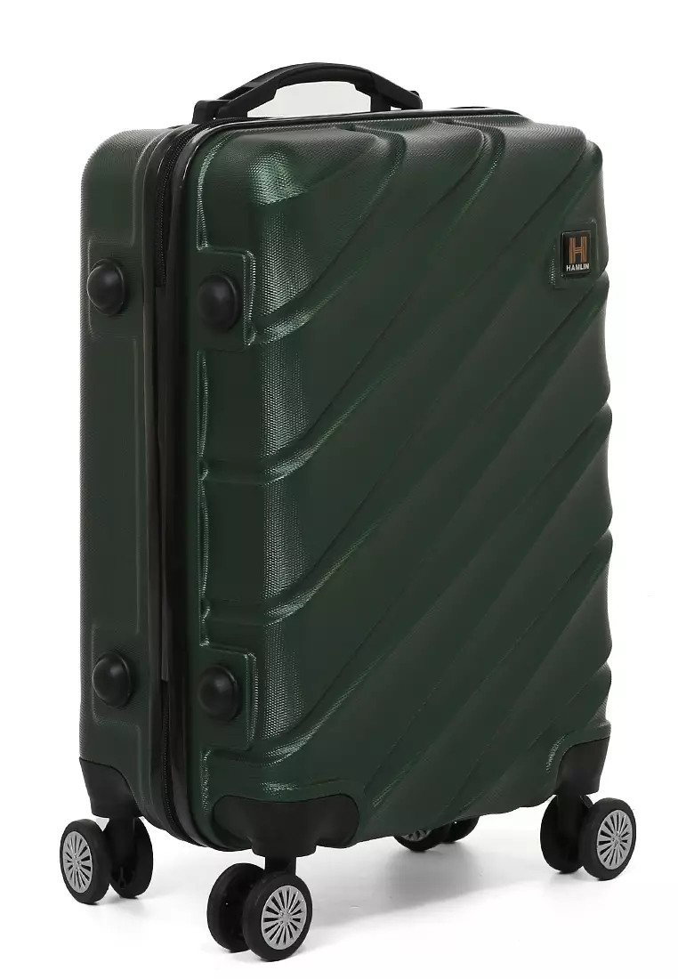 Carlton Koper Cabin Hardcase Unisex Size 20Inch Suitcase Combination Lock Large Compartment Material ABS+PVC Coated ORIGINAL - Dark Green