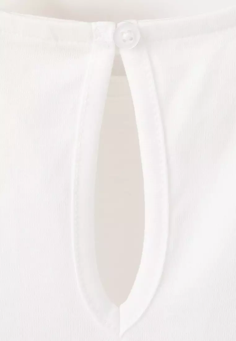 Ruffle Top with Embroidered Details