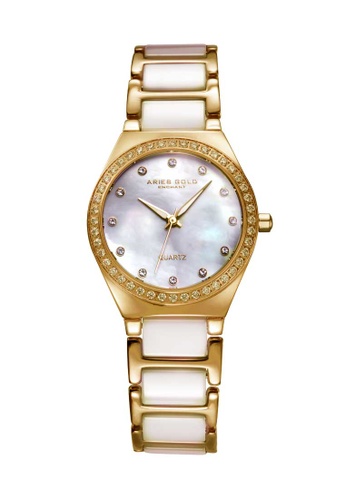 Buy Aries Gold Aries Gold Enchant Diva Gold And White Watch 2020 Online Zalora Singapore