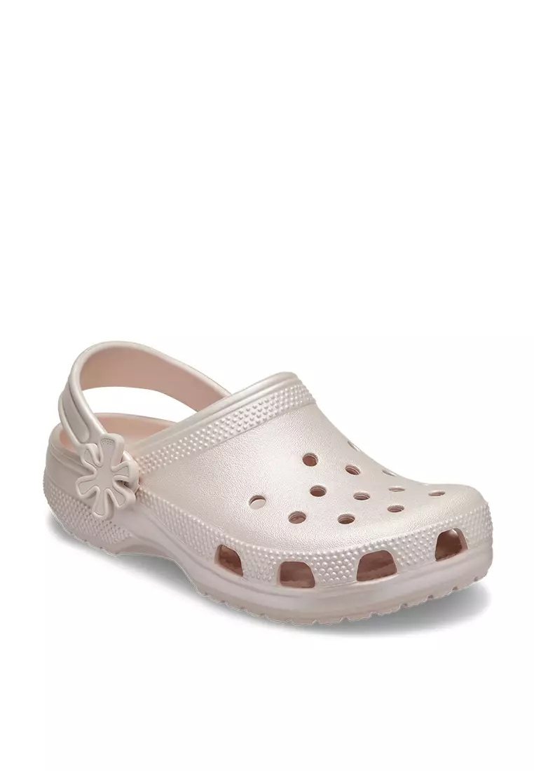 Crocs Kids Classic Pearl Shine Clog Quartz