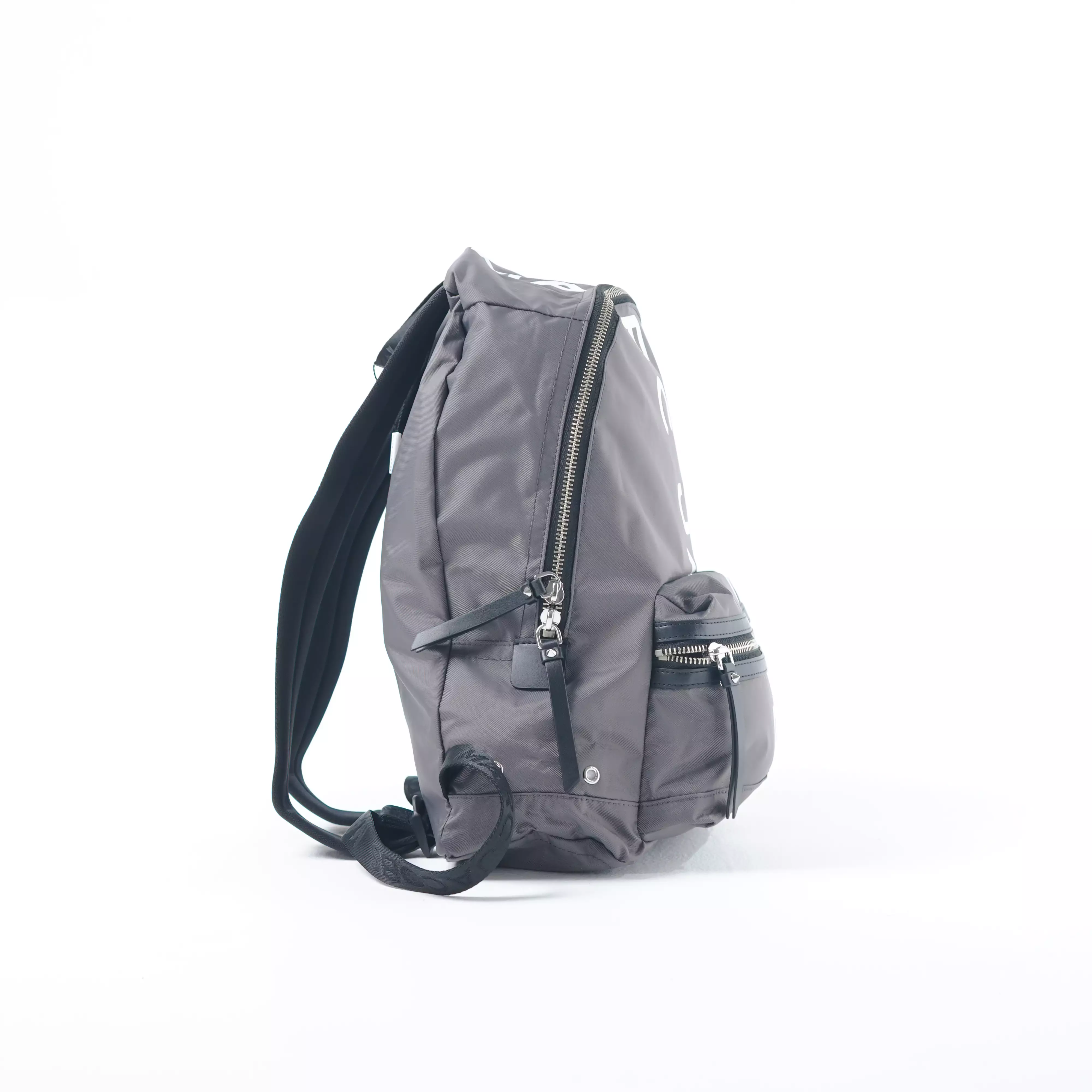 Tas MARC JACOBS TEXT CLASSIC WHITE GREY BACKPACK 100% ORIGINAL