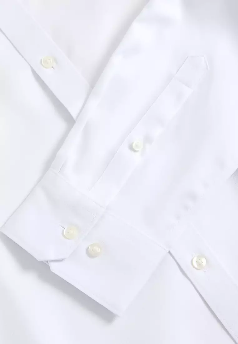 Slim Fit Non Iron Pure Cotton Textured Shirt