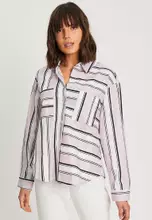 Navy Pink White Stripe