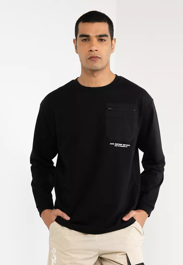 Black long sleeve on sale t shirt men