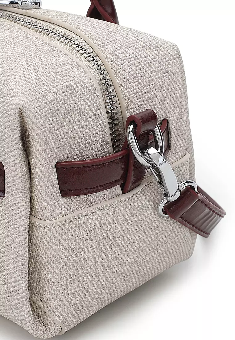 Women's Top Handle Bag / Sling Bag / Crossbody Bag / Shoulder Bag (Tas Tangan Wanita / Tas Selempang Wanita / Tas Bahu Wanita) - Putih