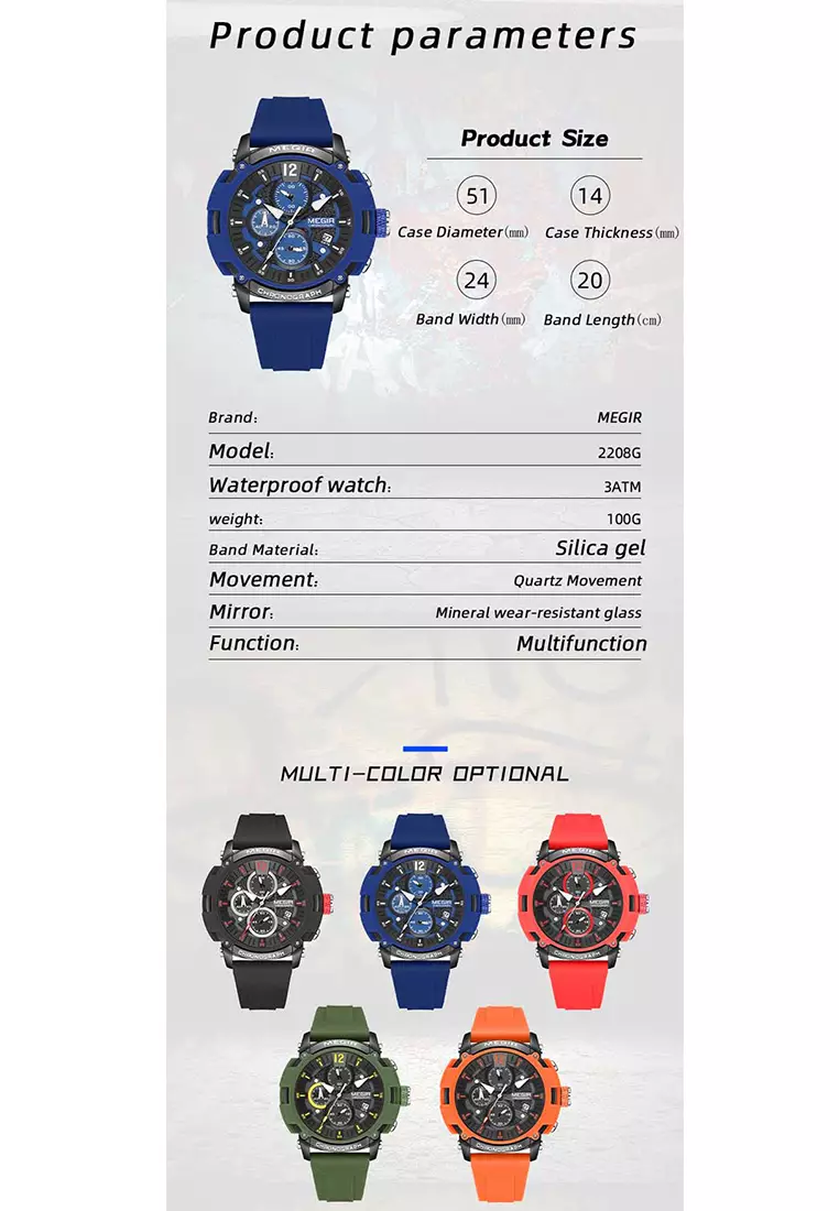 Buy Megir 2208 Luxury Brand Quartz Watch For Men Fashion