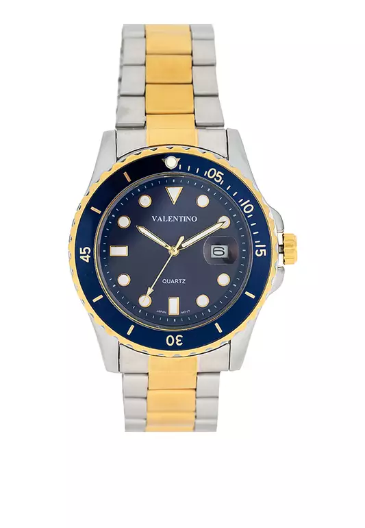 Analog Watch 20122409-Two Tone - Blue Dial
