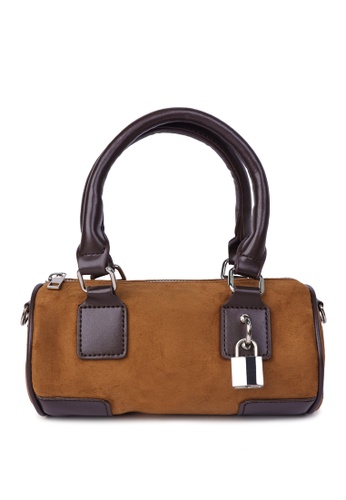 London Rag brown Tan Mini Duffle Handbag 15164AC0C05751GS_1
