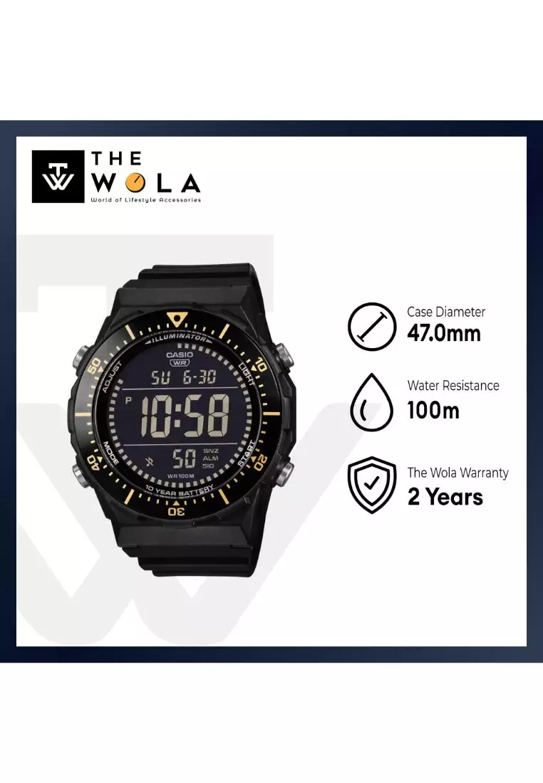 AE-1700H-1BV Unisex Digital Watch Black Resin Band