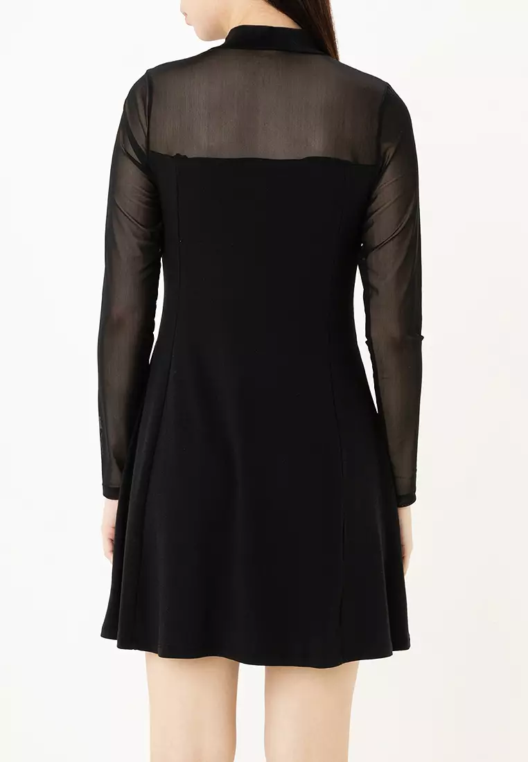 gap little black dress Unique Black Satin Long Prom Dresses with High Slit, Black Formal Dres –  abcprom main image 0