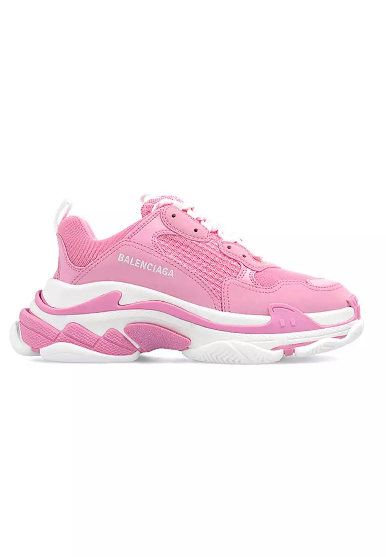 Discount on Balenciaga  shoes - SKU: Balenciaga Triple S Logotype Women's Sneakers In Pink