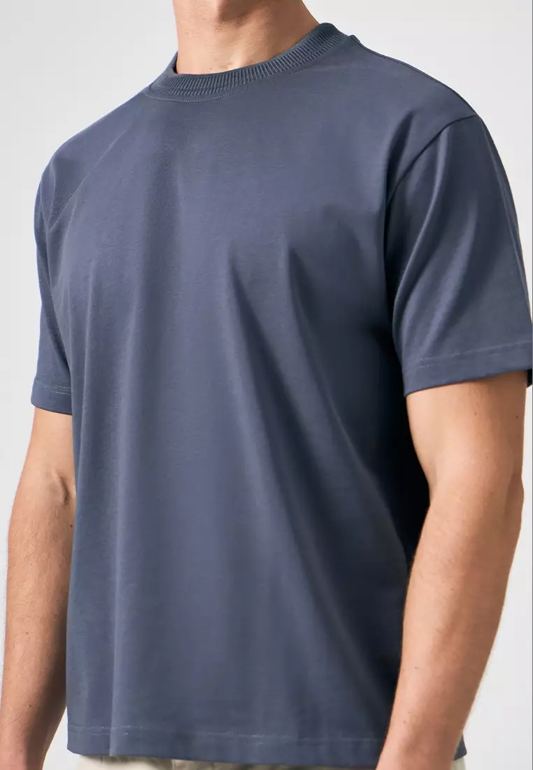 Sorona T-Shirt with Textured Collar Detail