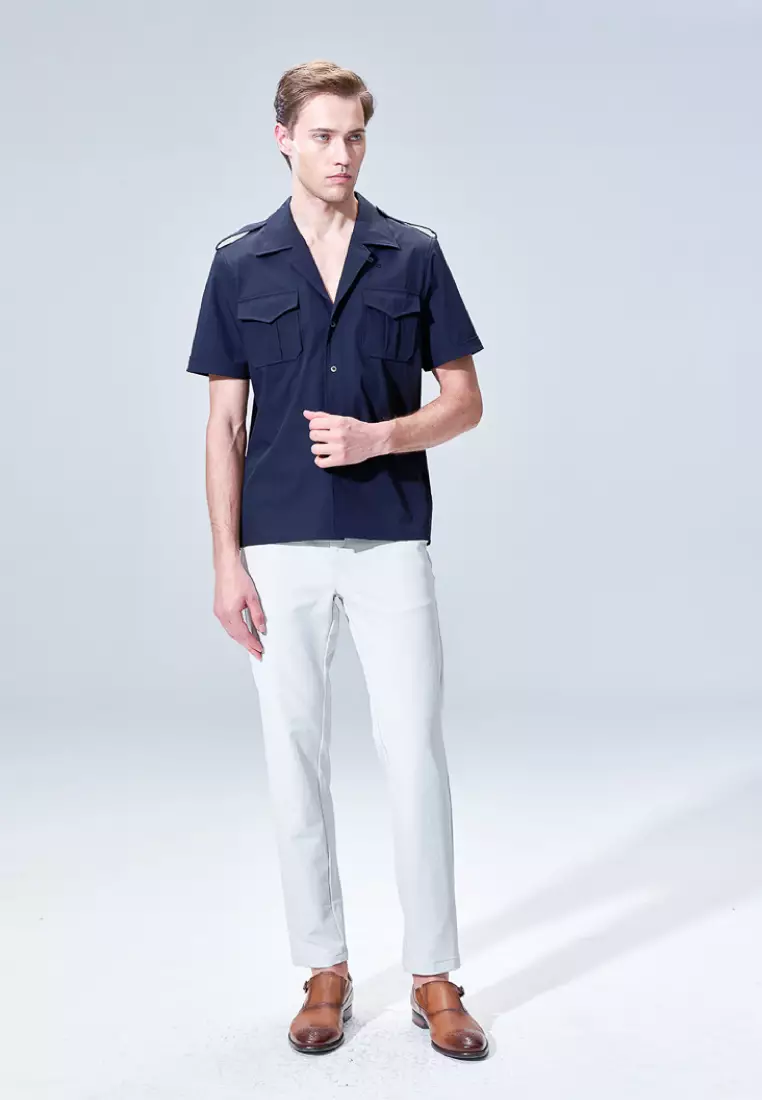 Midnight Blue Military Shirt