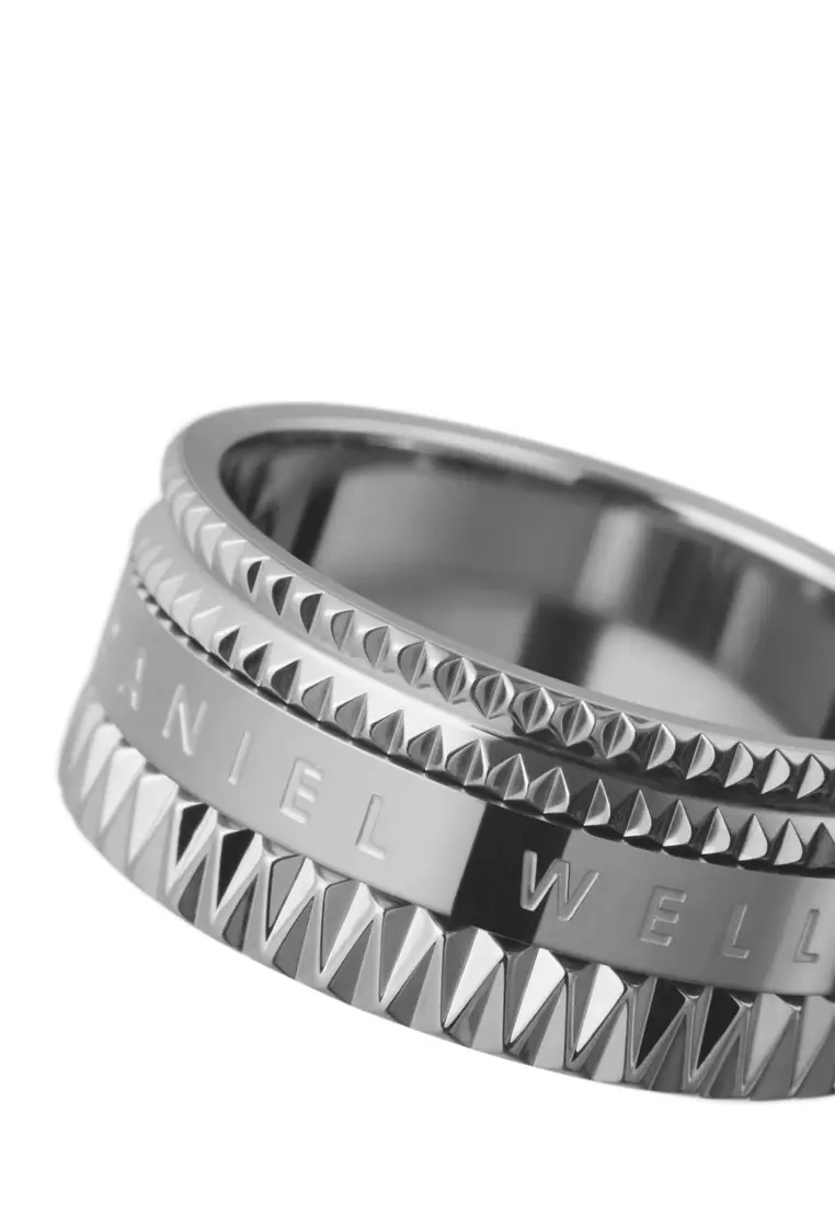 Elevation Ring Sliver - Unisex Ring - Couple Rings - Stainless steel Enamel Ring for Women and Men - DW Official