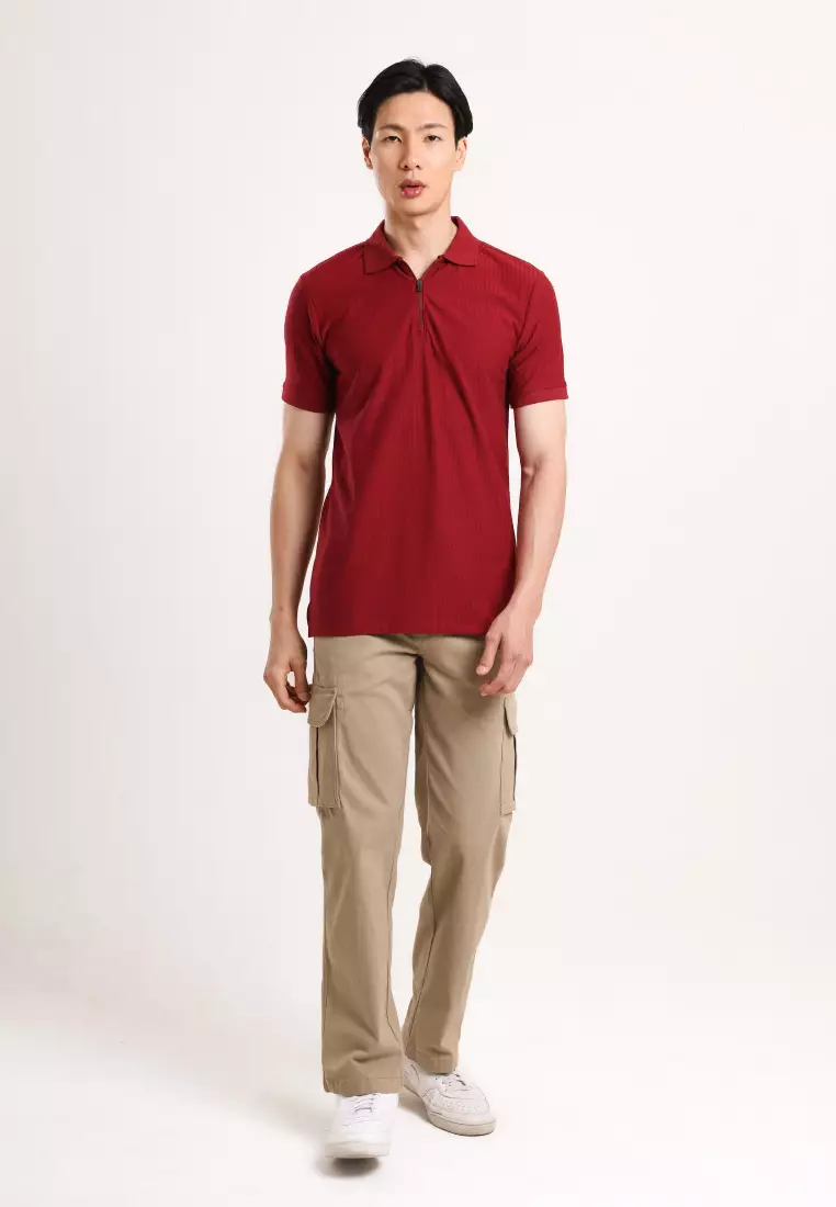 Used 1968 - Rush Kaos Kerah Polo Knit Pria Lengan Pendek