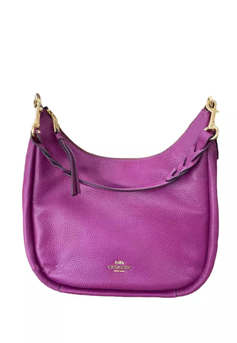 Orders Coach purple leather hobo purse