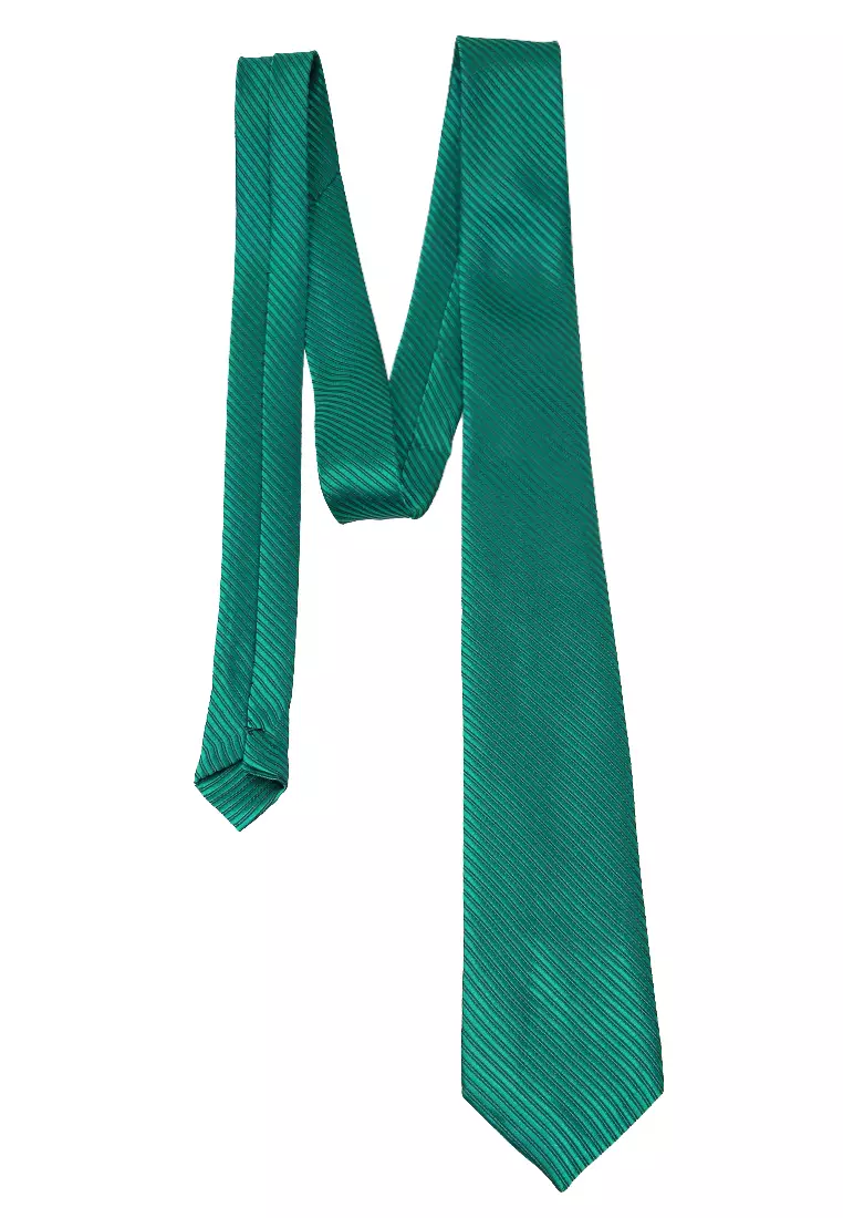 Ocean Dasi Pria Garis Long Line Tie Man Neckwear Aksesoris Fashion Material Polyester ORIGINAL - Green