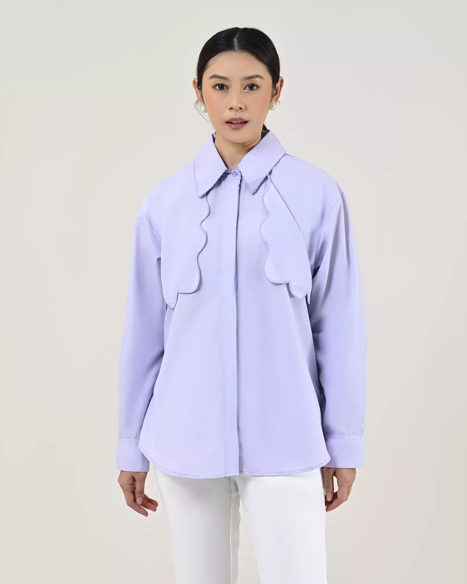 Geulis.id CARMEN SHIRT - Lilac
