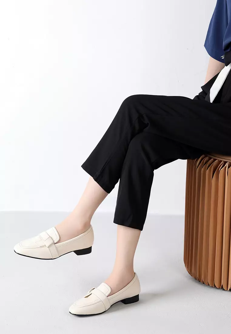 2.5CM Microfiber Leather Loafers TH925-6