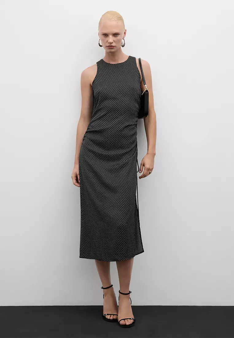 Mango polka dot midi dress online