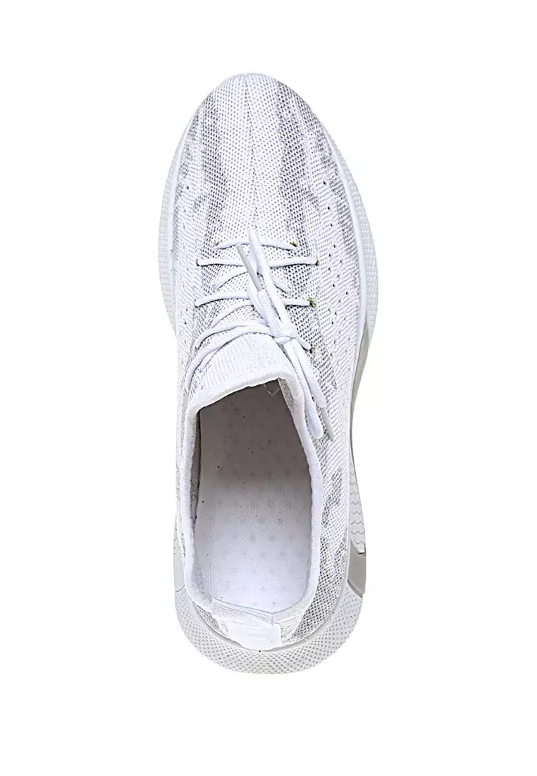 Chayton Sepatu Olahraga Pria Sneakers Abstract Motive Casual Sport Shoes Material Flyknit Mesh ORIGINAL - White