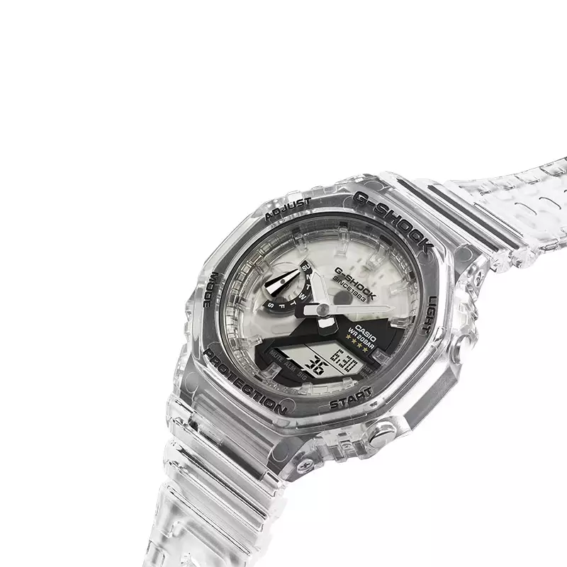 Jam Tangan Wanita Casio G-Shock GMA-S2140RX-7ADR 40th Anniversary Clear Remix Digital Analog Transparent Resin Band