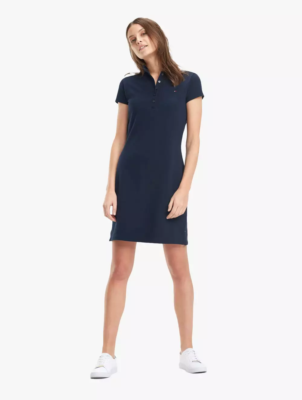 Girls Uniform Polo Pique Dress Tommy Hilfiger Women's Chambray-collar Short  Polo Dress In Navy ModeSens