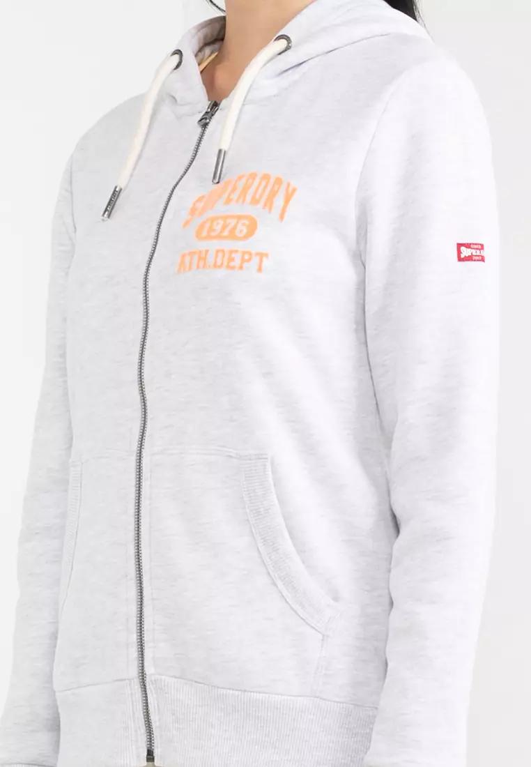 White athletic cheap zip up