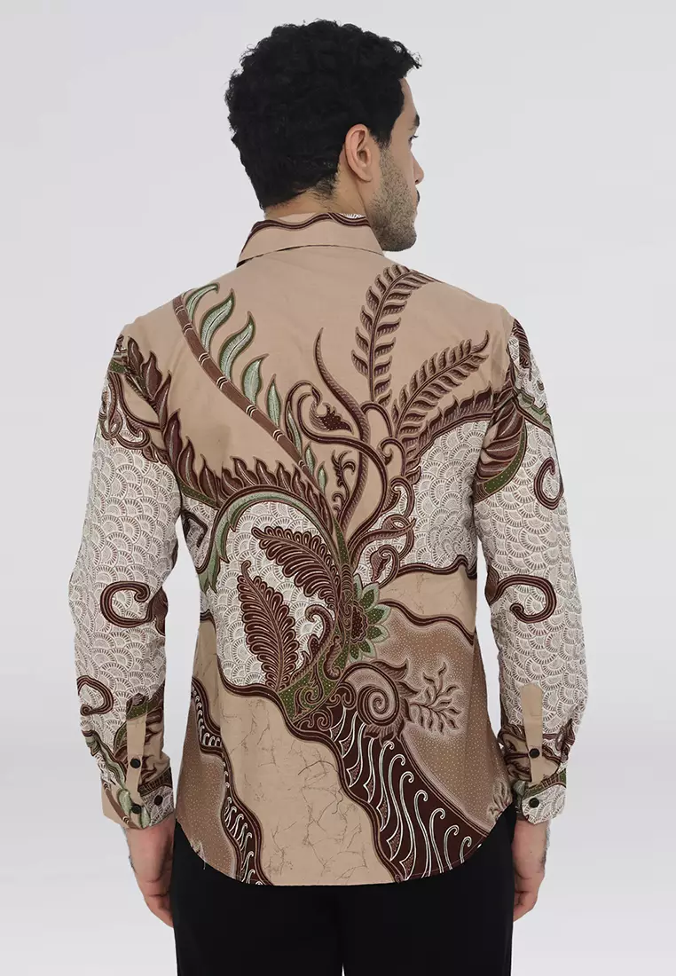 Kemeja Batik Pria Slimfit Jayabaya - Krem