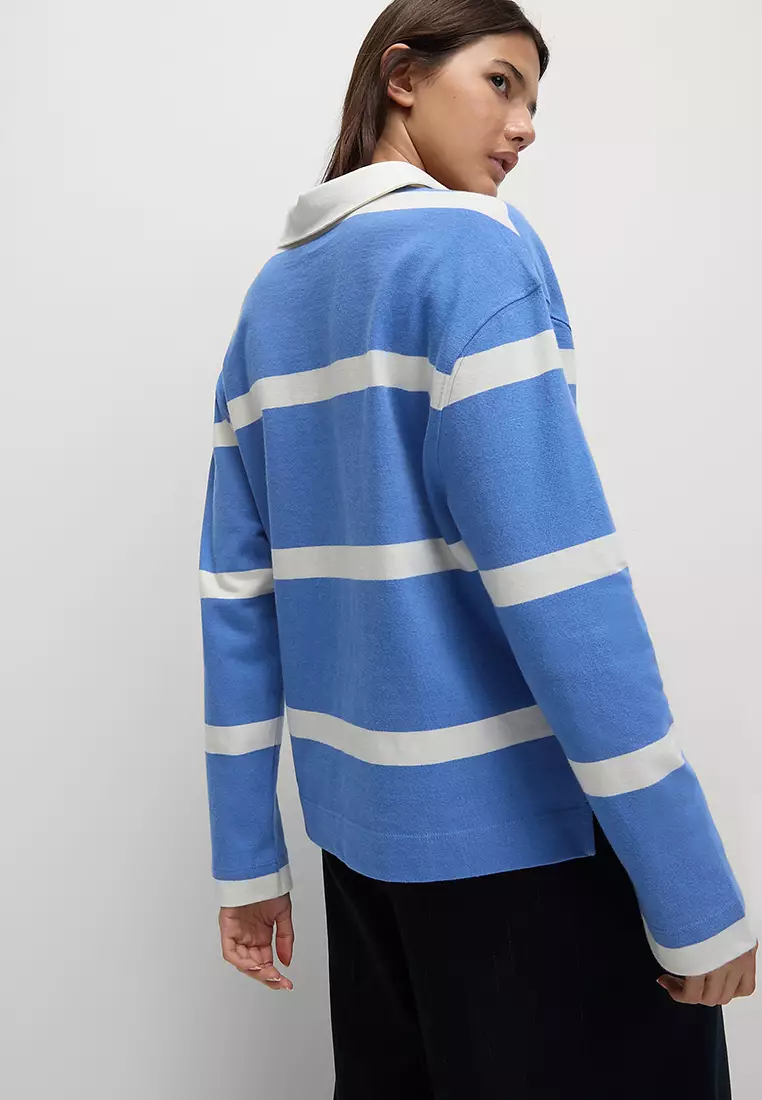 Pure Cotton Striped Rugby Top