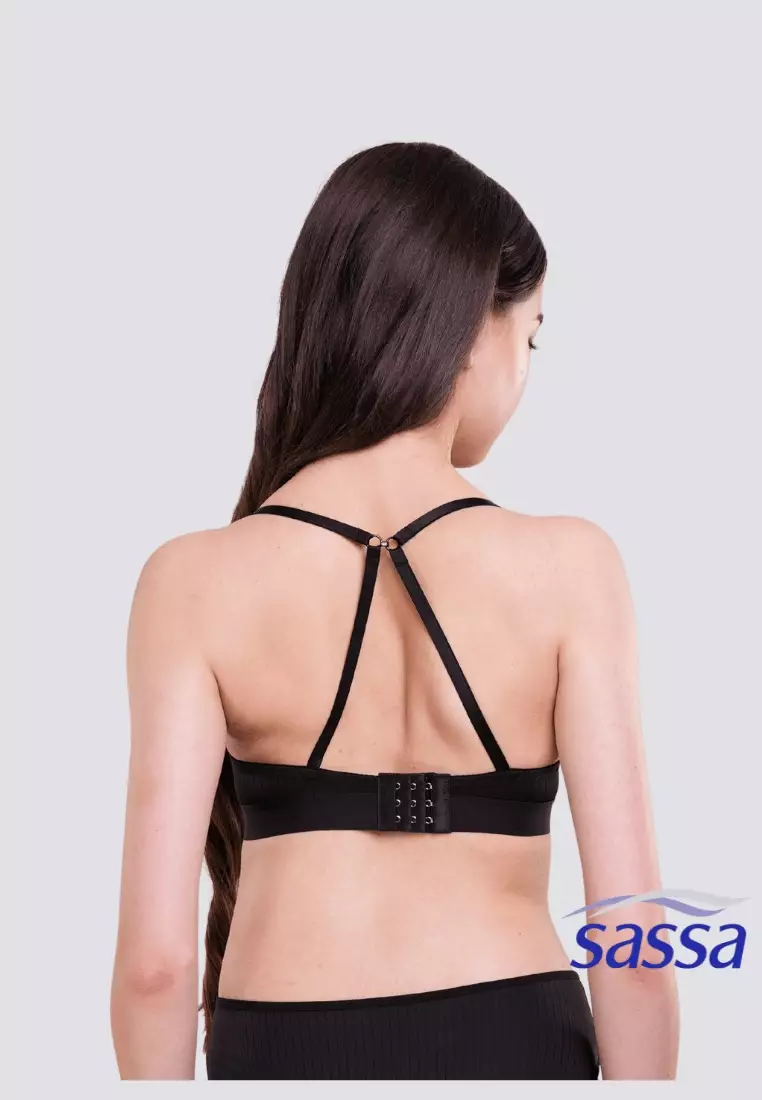 Flair Fit Ribbed Fabric Full Cup Padded Bra with J Hook Underwear for Women