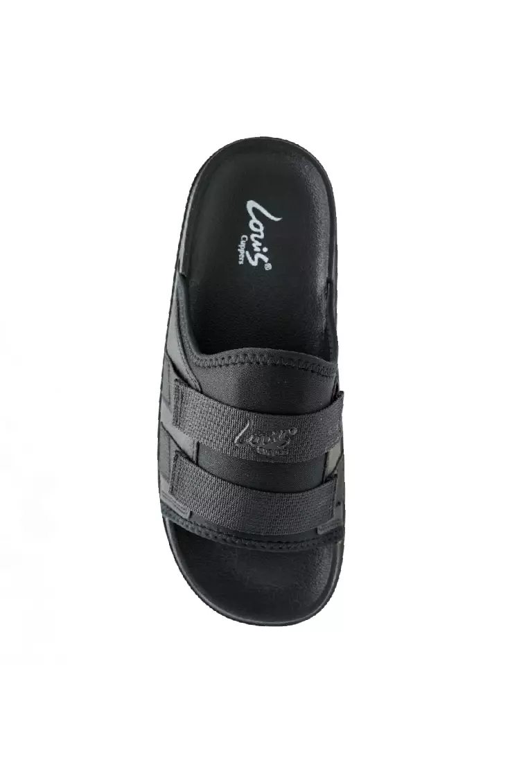 Men Slip On Faux Leather Classic Casual Sandals - 250141249