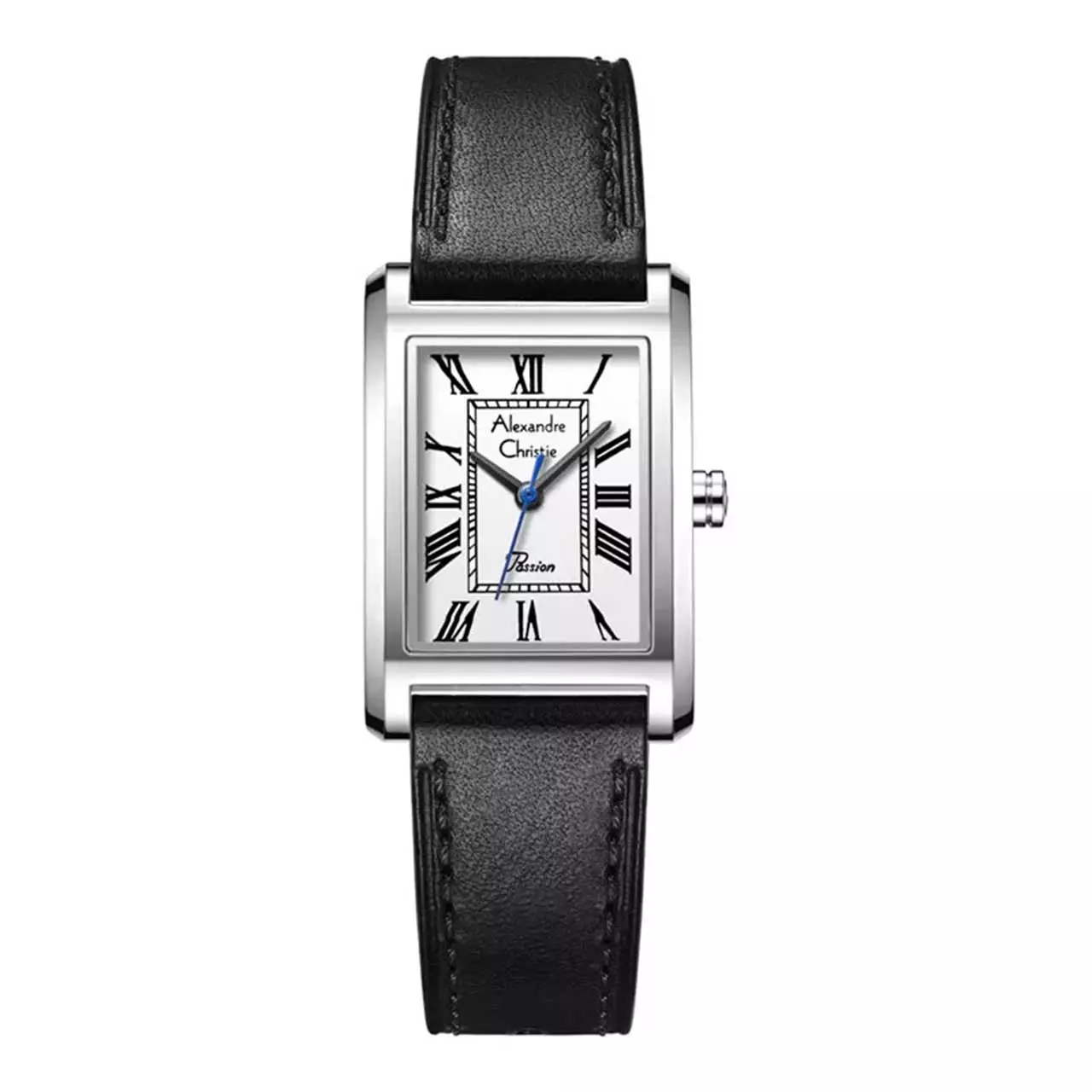 Alexandre Christie Jam Tangan Wanita - Black Silver - Leather - 2B98 LHLSSSL