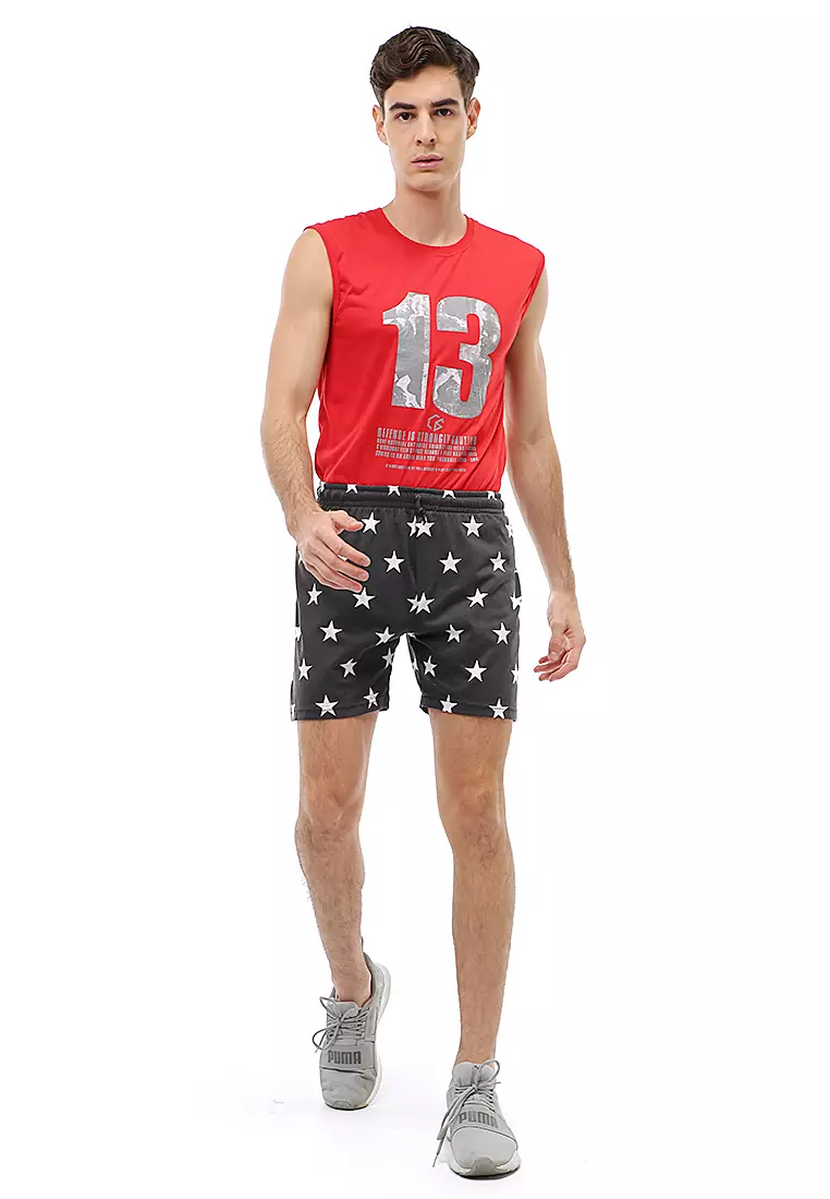 Jaymes Short Pants Celana Dalam Boxer Pria Star Motive Material Cotton ORIGINAL - Black