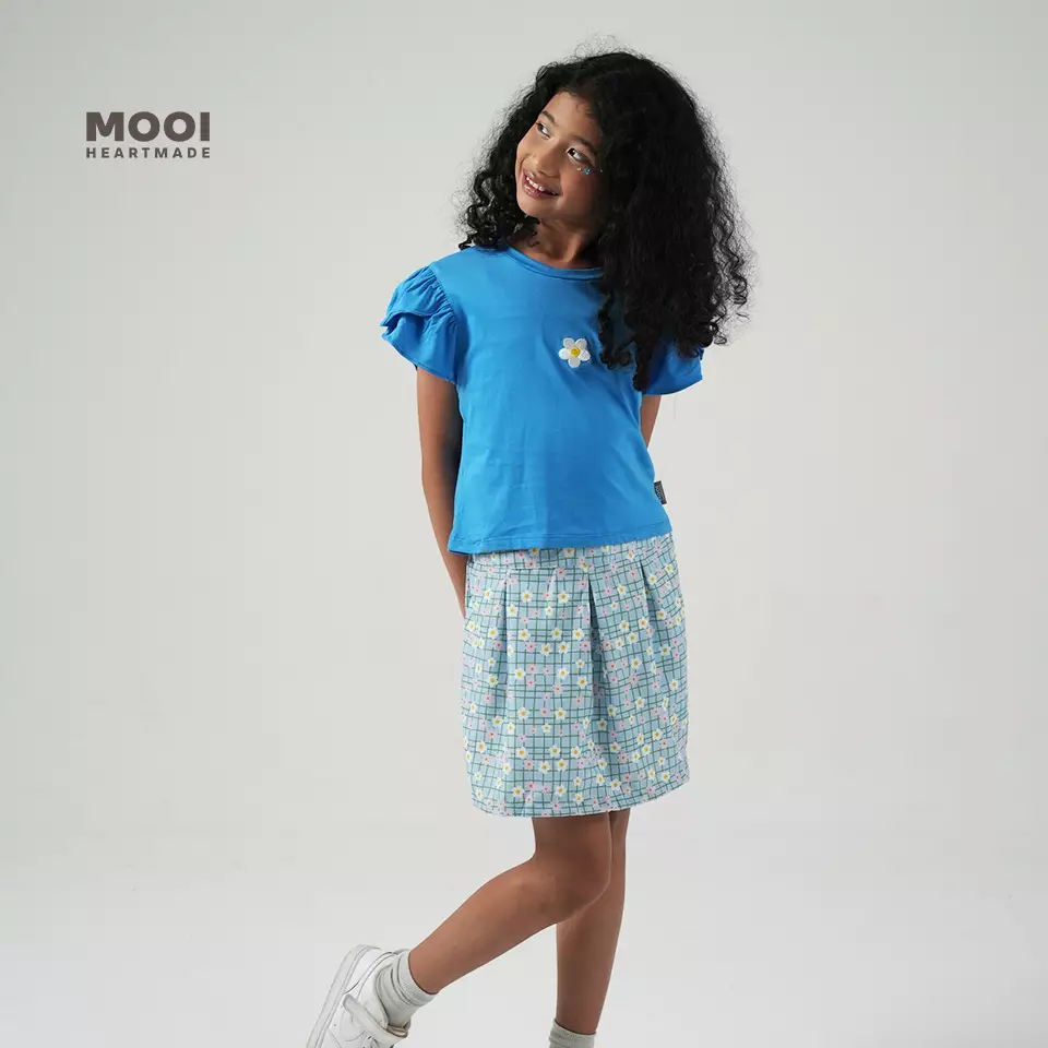 Mooi Setelan Anak Perempuan Ella Skort Set - Magenta